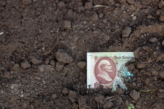 Buried USSR Banknotes History Consumed by the Earth