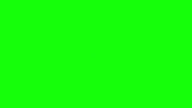 Green Bear Character Animation on Green Screen with Playful Motions for Chroma Key Video Editing