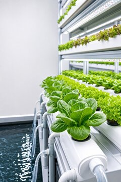 Hydroponic gardening system with fresh leafy greens