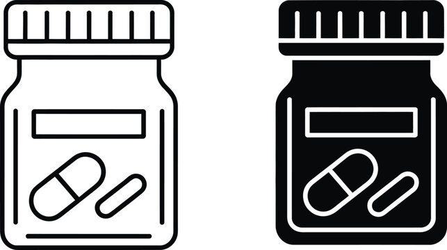 Sperm sample jar icon featuring fertility testing, semen analysis, medical laboratory, reproductive health, and multiple editable vector styles.