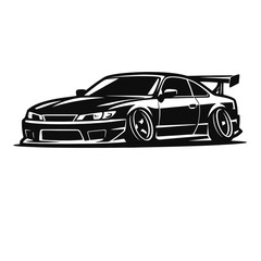 Fototapeta premium Stance Car Vector Illustration
