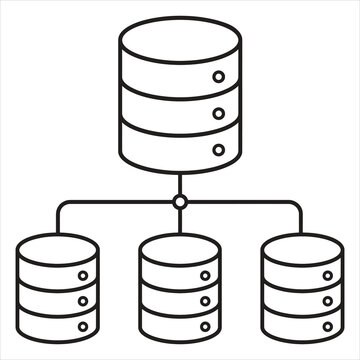Database server icon showing network connection