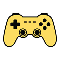 Yellow game controller icon illustration © Minhaz Bin Hafiz