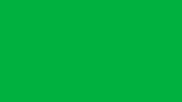 Golden yellow fast lightning bolt strike animation on green screen, 2D hand drawn electric energy motion graphic VFX
