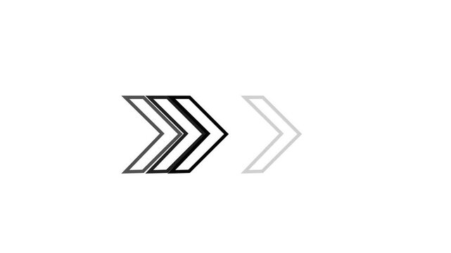 Up arrow animation on green background. direction arrow icon motion. Up arrow isolated. swipe up pointing video footage-4k green background icon animation