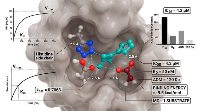 Protein binding site analysis with molecular docking and affinity data, molecule