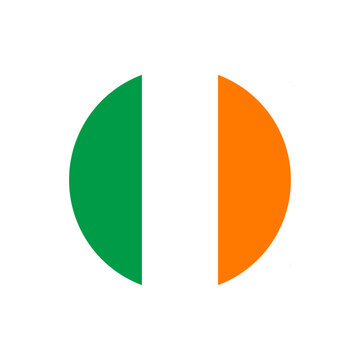 Round Ireland flag icon