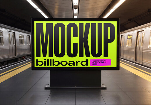 Metro Station Screen Mockup