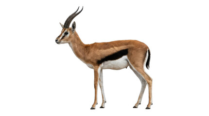 Fototapeta premium Grant's gazelle portrait elegant african antelope isolated on transparent background for design projects