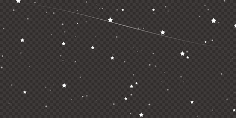 Abstract night sky background with white stars and a shooting star trail © MDSahariar