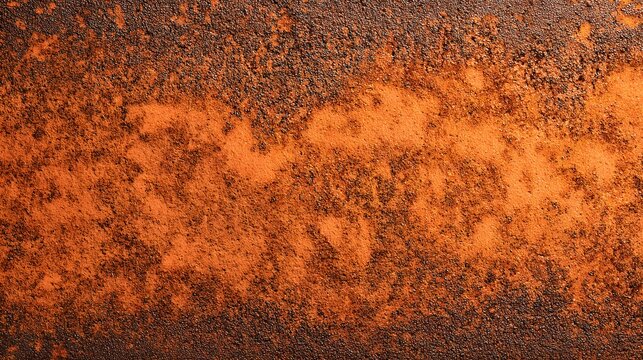 Detailed texture of weathered orange and brown rusted metal surface