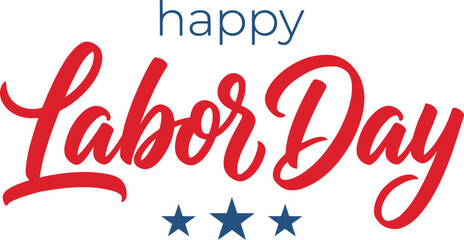 Happy labor day celebration festive typography with stars september holiday greetings © Manik Miah