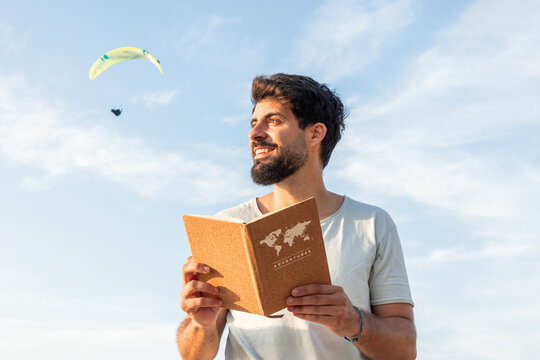 Remote worker dreaming of adventure and digital detox