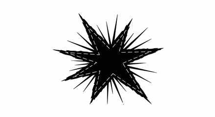 Fototapeta premium Abstract burst of energy or explosion in black and white, representing impact or sudden revelation.