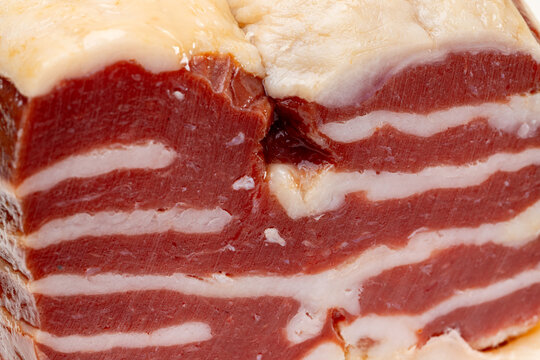 Cured carbonara pork macro