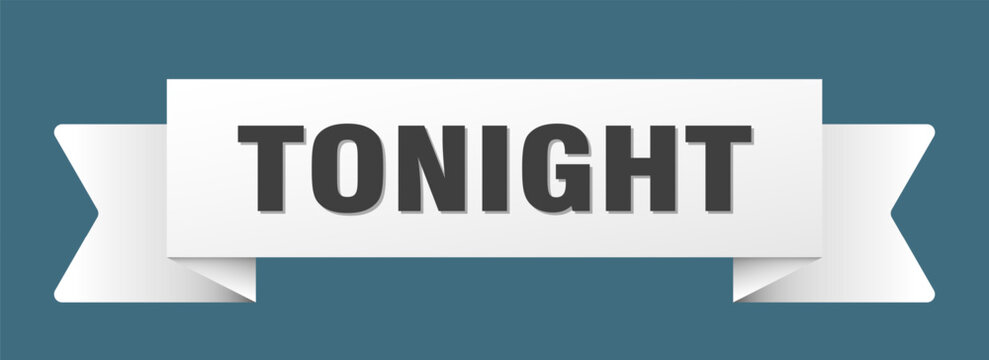 tonight ribbon isolated on transparent background. tonight ribbon