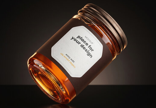 Honey Jar Label Premium Mockup