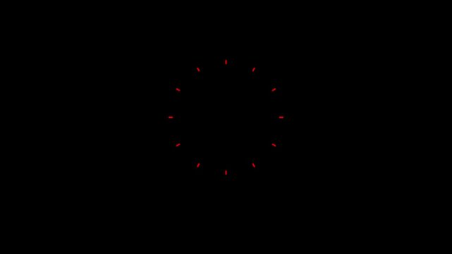 Spinning loading icons in a sequence against a dark background with subtle motion