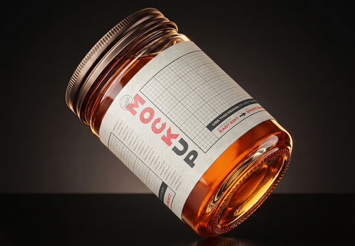 Premium Honey Jar Label Mockup
