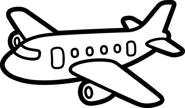 Cartoon Airplane Flying