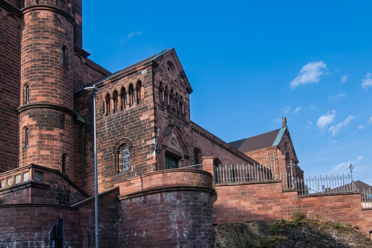 Sankt Adalbert Church (St. Adalbert), second oldest church in Aachen, consecrated in 1005, is dedicated to Adalbert of Prague. Aachen, Germany.