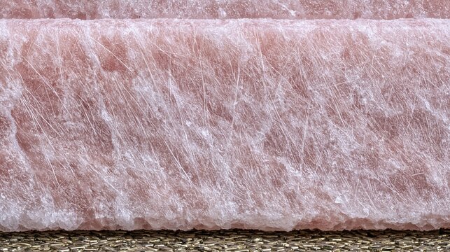 Raw salmon fillet lying on textured woven bamboo sushi mat