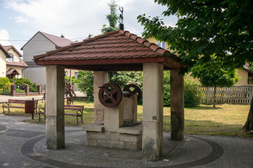 Well from XVII century in Jeleń Rynek. Jaworzno, Poland. © aerrant