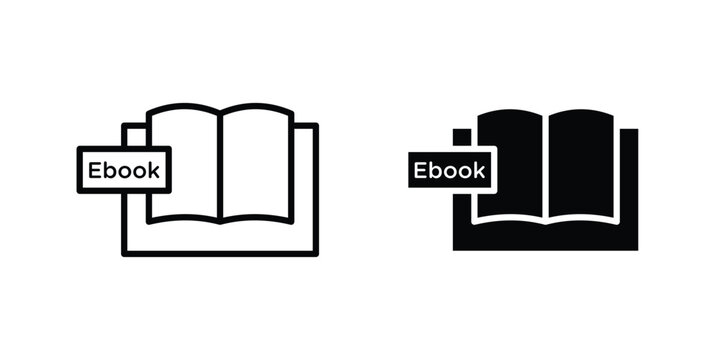 Ebook icon vector graphic series
