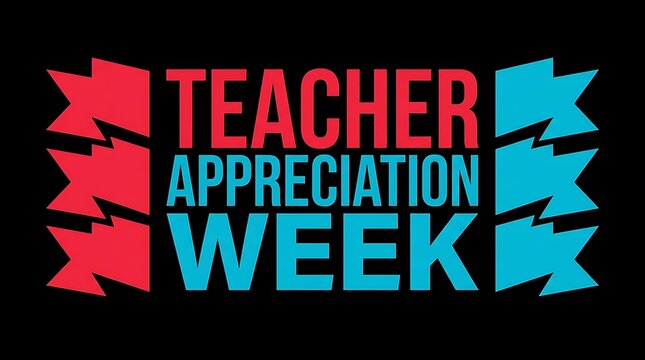 Teachers day appreciation week vibrant graphic for educators school celebrations