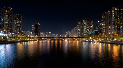 Obraz premium san diego skyline at night