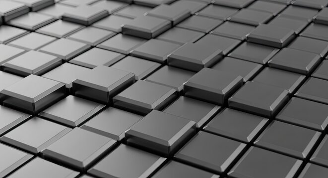 Abstract grey 3D cube geometric pattern.