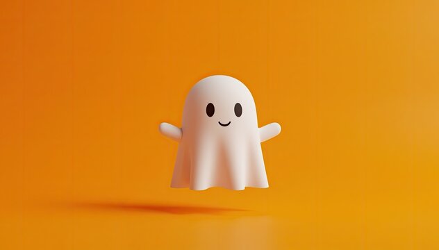 Cute minimalist halloween ghost