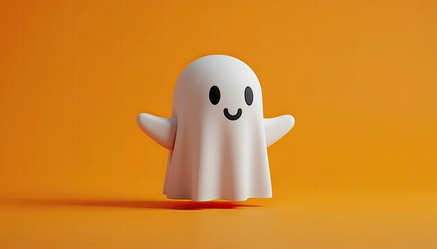 Cute minimalist halloween ghost