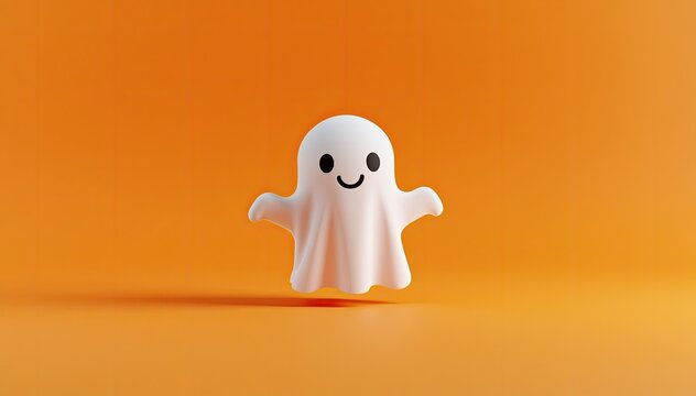 Cute minimalist halloween ghost
