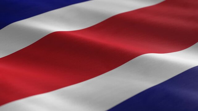Costa Rica - waving flag loop