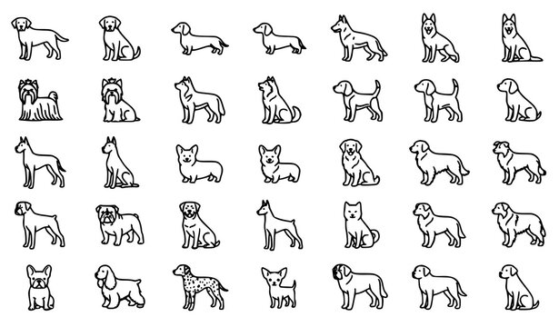 Collection of fresh raw vegetable line art icons including tomato carrot potato