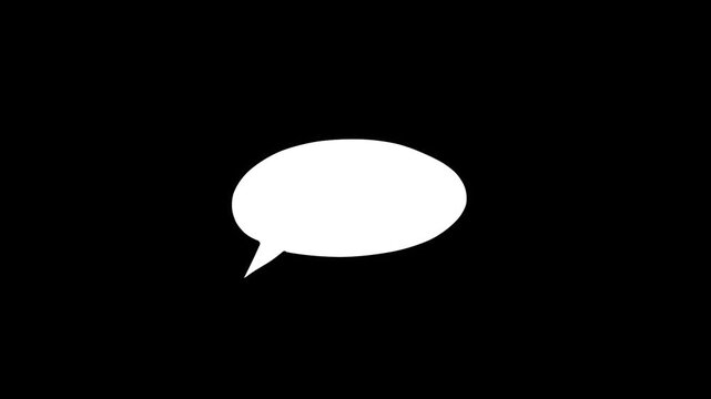 2D Metallic Speech Bubble Chat Icon Button with Blank Message Symbol for Communication Web Design Vector Illustration