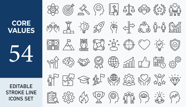 Data center icon set. Containing data analytics, security, server, hosting, computer, internet, cloud computing, technology, big data, database and more. Editable line icons. Vector illustration.