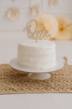 Minimal Boho First Birthday Backdrop with Teepee Tent and Number One Decoration