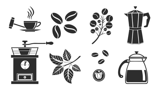 Coffee brewing accessories and bean collection with beverage collection caffeine