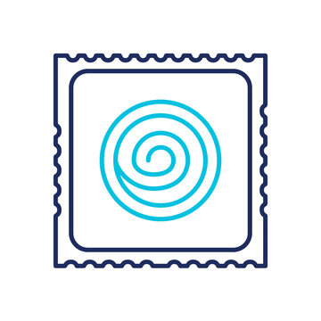 Wrapped condom icon for safe sex and sexual health awareness