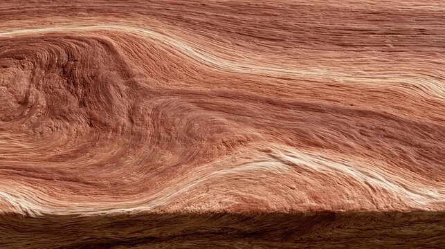 Close-up of a wooden surface. the wood appears to be a light brown color with a rough texture. the surface has a wavy pattern that creates a sense of depth and dimension.
