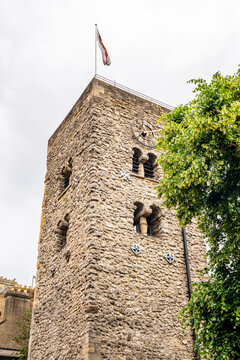 Anglo-Saxon tower of St Michael at the North Gate (c.1040), Oxford's oldest surviving building, where the Oxford Martyrs were imprisoned in 1555, Oxford, England, UK.