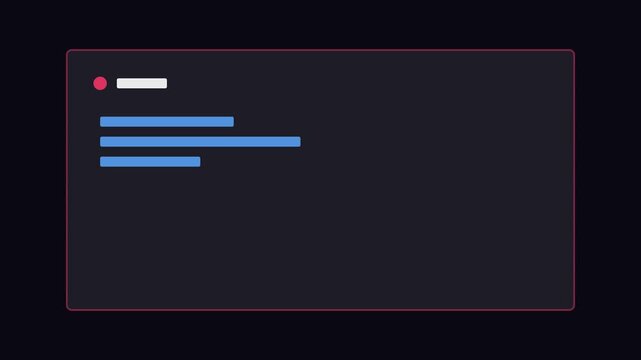 Minimalist ui loading animation with progress bar and text placeholder for modern web and software interface development 4k