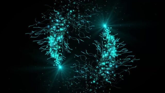 Glowing gold star sparkles burst, Underwater particles flying and shining in bright spot light, with shining golden floor particle stars dust, magic dust, pixie dust path, black background. 4k video