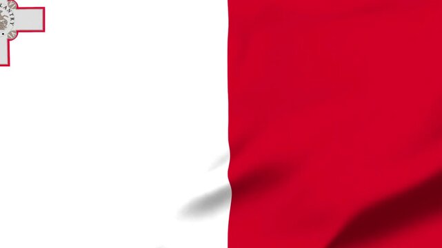 Animation Looped background animation of the waving flag of Malta