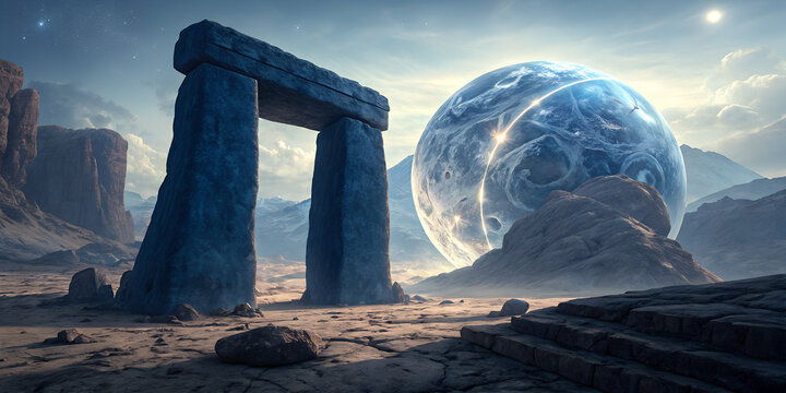 THE MEGALITHIC STONE ARCHWAY CORE OF THE BIOLUMINESCENT ENERGY LINE MOUNTAINS