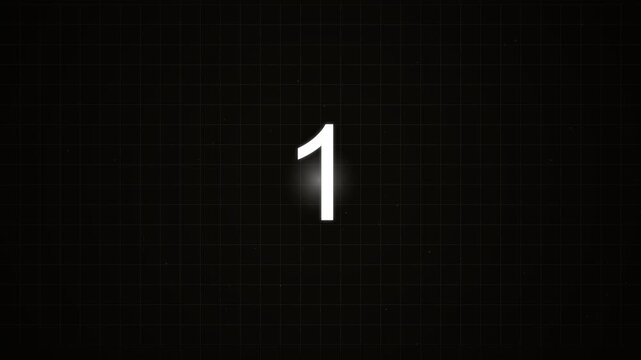 Digital countdown timer with white numbers on a black background