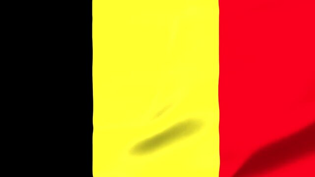 Belgium flag with black yellow and red vertical stripes