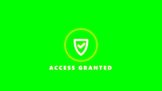 Security shield icon with checkmark animation for digital data protection
